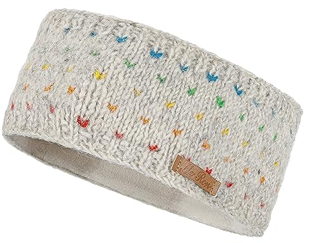 McRon Damen Gefüttertes Stirnband Modell Nadja Regenbogen Naturhellgrau 2 94R