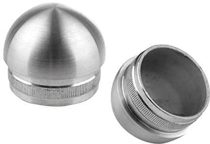 Cosch Edelstahl Endkappe hohl rund mit Rändel Edelstahl V2A Ø 48,3 x 2,0 mm