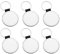Weiye Lot de 6 porte-clés vierges en cuir synthétique, Style E, Small