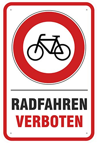 Schild 40 x 60 cm Radfahren verboten