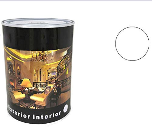 H HANSEL HOME Pintura Esmalte al Disolvente para Madera y Metal, Pintura Alquidica de Rápido Secado para Superfícies Interiores y Exteriores(Blanco Mate, 750 ML)