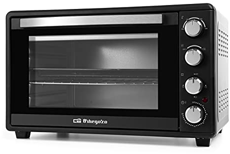 Orbegozo HOT 456 - Horno eléctrico de sobremesa con convección, 45 L, temporizador, termostato regulable, calor superior/inferior, bandeja recogemigas, 2000 W