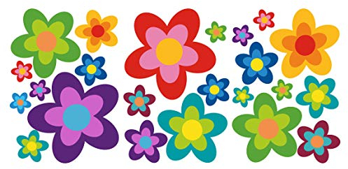 FOTOFOL 23 Aufkleber Auto Hippie Blumen Flower Power Sommer perfekt für VW Bulli California