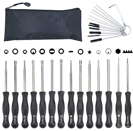 Hippotech 14 Pcs Carburetor Adjustment Screwdriver Kit with Cleaning Tool for Common 2 Cycle Carb Tune up Adjusting