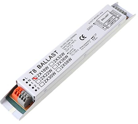 hetuioiyster T8 220-240V AC 2x18W Balasto electrónico de Amplio Voltaje Balastos para lámparas Fluorescentes Balastos electrónicos A