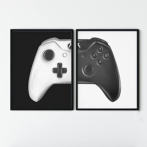 Jeu vidéo garçons affiche manette de jeu Illustration jeu Murale Art Tableaux Joystick Toile tableau peinture Tableaux pour chambre d'enfants Decoration à la maison 50x70cmx2 sans cadre