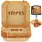 YQL Air Fryer Liners 100pcs 6.5inch Square Air Fryer Liners Disposable, Non Stick Parchment Paper for COSORI, Ninja Speedi, Ninja AF140UK, Ninja SL300UK, Philips, Tower & Other Airfryer 3.5L-6L