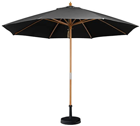 Harbour Lifestyle Kratos 2m Wooden Parasol in Grey