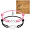SUNSH Magnetisches Paar-Armband Companion Männer Und Frauen 2 Stück Magnetische Liebe Puzzle Gewebt Armband (Schwarz/Rosa)Abstand Beziehung Armband Valentinstag, Jahrestag