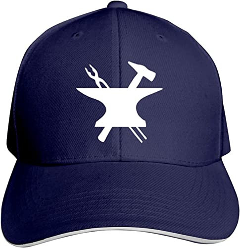 LOUJIN Schmied Hammer Logo Hut Baseball Cap Ente Zunge Kappe Outdoor Kappe Mode Schwarz, Fotofarbe, One size