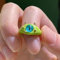 Wendalern Blauer Kristall Augenring Lustiger Monster Offener Ring Niedlicher Cartoon Offener Bandring Verstellbarer Index Midi Fingerring Schmuck Für Kinder Teenager Mädchen