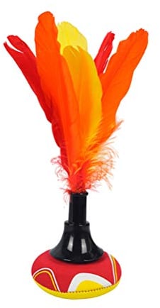 Bonwuno Federbälle Badminton, 24 x 8 cm, Neopren, für Strand, Unterhaltung, Indiaca, Federball, Hand-Badminton (bunt)