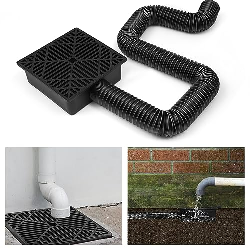 Prolunghe per Grondaia Pluviale, Prolunga per Pluviale, Prolunga Flessibile Flessibile Kit Estensione per Incanalamento a Basso Profilo Bacino di Raccolta, Estensore per Incanalamento a Basso