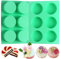 Siodisr Oreo Keks-Schokoladen-Silikonform, 6 Mulden, runde Zylinder-Oreo-Schokoladenabdeckungsformen für Süßigkeiten, Silikon-Backformen für Mini-Kuchen, Gelee, 2 Stück
