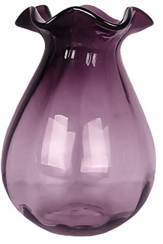 1 Vase en Verre - Décoration de Table - Vase Violet - à Fleurs - Ballons Transparents - à Fleurs - de Table - Récipient à Eau - - Feuille de Lotus - Maquillage
