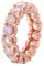 Whoiy Damen Trauringe Rosegold 585, Ewigkeit Runder Schnitt 0.2ct Moissanit Echt Verlobungsring 14 Karat Echtgold Verlobungsring Hochzeitsringe für Frauen Größe 53 (16.9)
