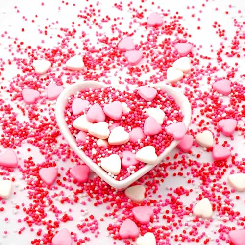 STREUSEL GLÜCK Amore mio rosa bianco rosso 40g zucchero a pioggia decorazione torta compleanno bambini festa matrimonio decorazione di biscotti torta cupcakes muffin