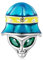 Halskette Damen,925 Silber UFO Alien Holding Kristallhut Silberanhänger
