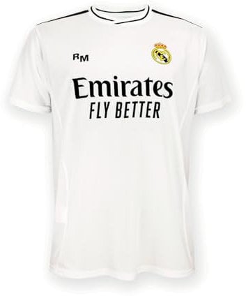 Real Madrid Maillot Domicile pour Adultes - Taille XXL - Saison 2024/2025 - Maillot de Football pour Hommes Blanc - Produit pour Les Fans Officiels du