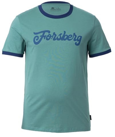 FORSBERG T-Shirt mit Vintage Logo hochwertige Qualität Gute Passform hoher Vintage Style, Farbe:grün, Größe:L