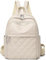 Travistar Rucksack Damen Elegant Kleiner Damenrucksack PU Leder Cityrucksack Modern Rucksackhandtaschen Wasserdicht Schulrucksack Anti Diebstahl Tagesrucksack für Reisen, Arbeit, Schule (Beige)
