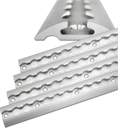 Lot de 6 rails d'avion semi-circulaires en aluminium de 1 m - Convient pour remorques, voitures, camions, campeurs, camping-cars, ateliers, etc.