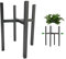 ECOESPTI Verstellbarer Pflanzenständer für 22,9 cm - 33 cm Blumentopf, Metall, robuster Pflanzenständer, erweiterbarer Pflanzenhalter für drinnen und draußen, Schwarz (Topf und Pflanze nicht im