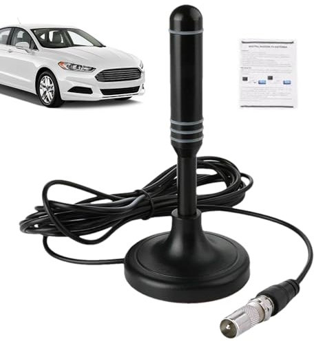 Antenne numérique pour Smart TV portable intérieur/extérieur avec base magnétique - Antenne TV numérique indoo - Antenne TV intérieure - Antenne TV intérieure - Antenne TV numérique haute - Antenne T2