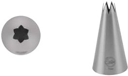 Sallys Lochtüllen - Spritztülle für Spritzbeutel Ideal zum Zeichnen und Schreiben auf Keksen, Torten und Kuchen und Cupcakes, Backen und Dekorier Werkzeug, runde Öffnung (Sterntülle, 7 mm)