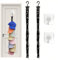 2 Stück Black Cap Holder, Cap Halterung Wand Kappenhalter für Baseballkappen with 8 Clips, Selbstklebende Hut Organizer with 2 Hooks Self Adhesive, Mützenhalter for Baseball Caps, Krawatten