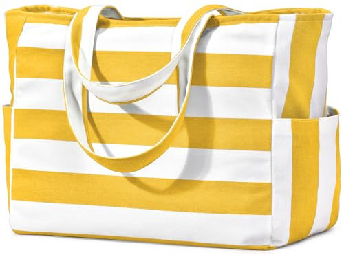 oscaurt Strandtasche XXL Familie Tote Bag Shopper Tasche Damen Umhängetasche Faltbare Einkaufstasche Weekender Damen Sporttasche Saunatasche
