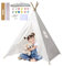 Trafagala Kids Teepee Tent White Classic CE Certified Childrens Teepee Play Tent Indoor Outdoor Tipi Playhouse Garden Beach Wigwam