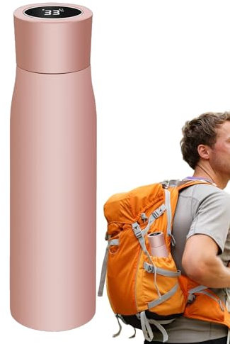 Botella de agua inteligente – Botellas de agua de metal, botellas bluetoot | Pantalla LED de temperatura, térmica reutilizable, conexión , autolimpieza, a prueba de fugas, recordatorio de