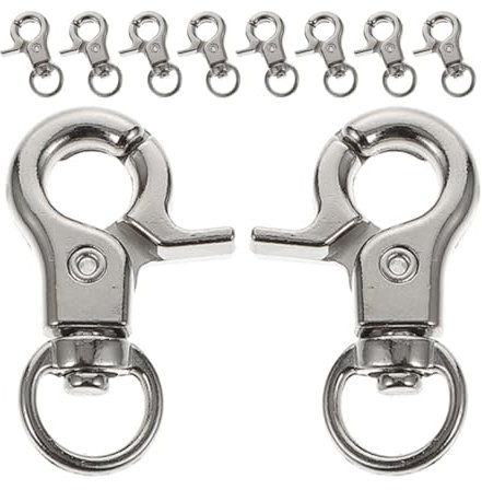 JEWEDECO 10stücke Trigger Snap Haken Zinklegierung Praktische Klippverschlüsse Für Taschen Rucksäcke Und DIY-projekte Robuste Und Vielseitige Metallverschlüsse