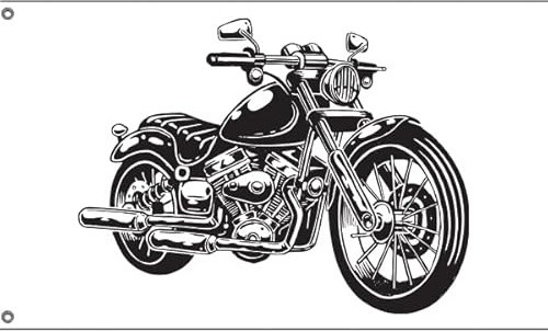 Alte Chopper-Flagge Fahne Perfekte Farbflagge Lustige Flagge Für Bauernhof Innen Außen 90X150 Cm