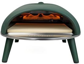 DeliVita Diavolo Gas-Fired Portable Pizza Oven – Powered by Propane, Butane or Camping Bottles, Includes Accessories - Folding Peel, Carry Case, Temperature Gun, Camping Regulator and Gas Regulator