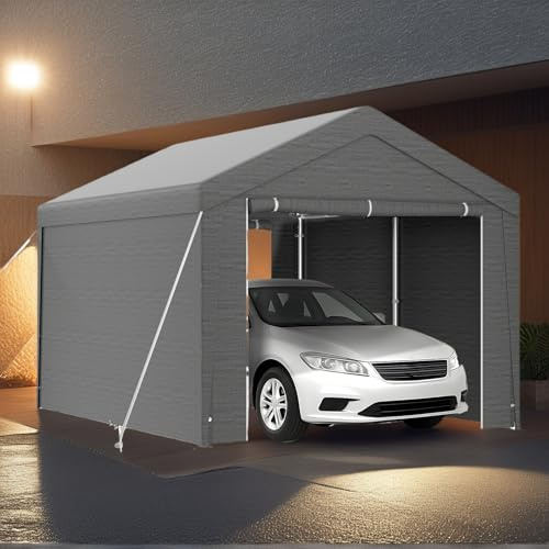 Eldzenith Pavillon 3x4 m Partyzelt mit 200 g/m² PE-Dach und Verzinkte Komponenten Wasserdicht UV-Schutz für kleine Familienfeiern & Verkaufsstände & Carport (Grau)