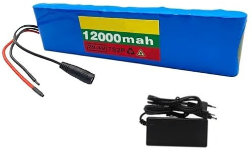Batteria for bici elettrica 24V 12AH, batteria for bici elettrica 7S2P agli ioni di litio con piastra di base for caricabatteria for motore di bicicletta