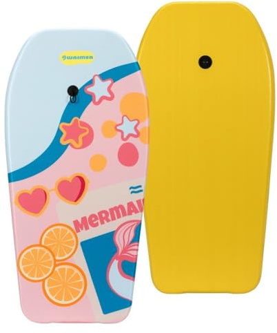 Planche de Bodyboard - 93 x 48 x 5,2 cm (Rose sirène)