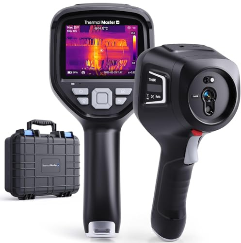 Thermal Master Thor 002 Wärmebildkamera Handheld, 512×384 X³ Auflösung, 25Hz Infrarotkamera, 3,5 IPS Display, -20°C bis 550°C, Laser, WLAN & App/PC-Analyse, IP54 für Elektro, Industrie & HLK