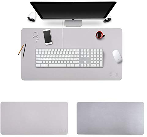 Bubm Mauspad, Matte, Schreibunterlage, Kunstleder aus Polyurethan, wasserfest, perfekte doppelseitige Schreibtischauflage für Büro und Zuhause, Ultradünn, 2 mm, 80 x 40,1 cm