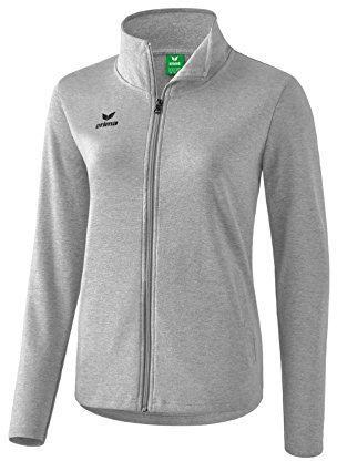Erima Damen Basic Sweatjacke, Hellgrau, 40 EU