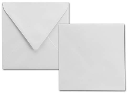 75x quadratische Briefumschläge hochweiß (weiß) - 100 g/m² - 15 x 15 cm - Ideal für Grußkarten und Einladungs-Karten - Marke: NEUSER PAPIER