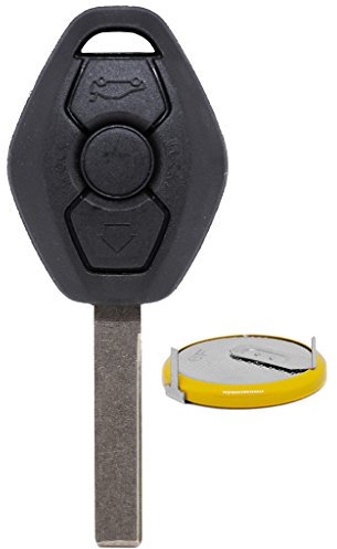 Telecomando radio per chiave auto, 1 custodia a 3 tasti + 1 pezzo fisso HU92 + 1 batteria LIR2025 per BMW