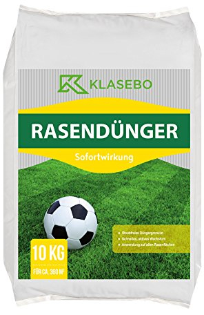 KLASEBO Premium Engrais pour gazon à effet immédiat 21+6+12 NPK 10 kg