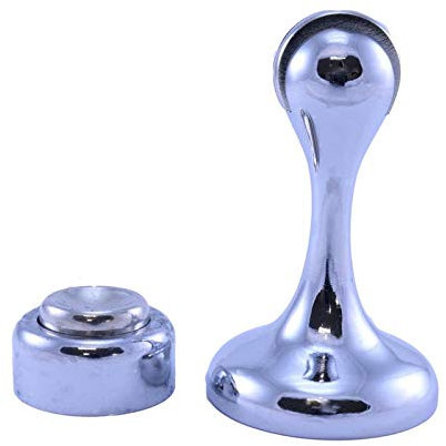 Latham's Hardware Magnetic Door Holder in Stainless Steel - Heavy Duty Door Catch Polished Chrome Finish - Option 1