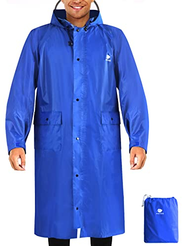 ANYOO Unisex Impermeabile Leggero Leggero Impermeabile con Cappuccio Poncho Impermeabile Compatto Riutilizzabile con Maniche per Backpacking Camping Outdoor