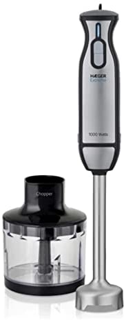 BATIDORA HAEGER EXTREME CHOPPER 1000W - 2 INTERRUPTORES TOQUE FÁCIL/SUAVE - EJE DESMONTABLE - PIE ACERO INOX - INCLUYE PICADORA