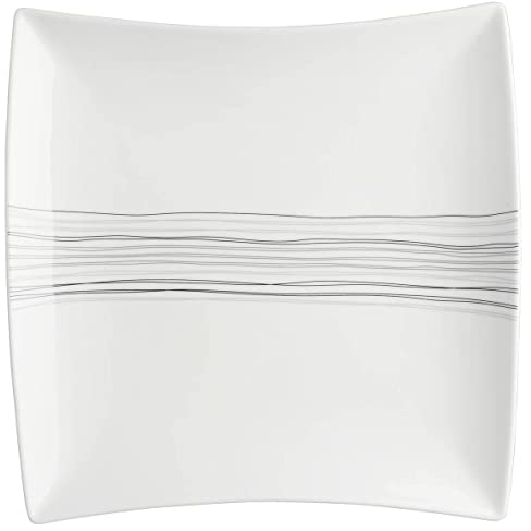 Set De 6 Assiettes Plates Carrée - 29 Cm X 29 Cm - Porcelaine