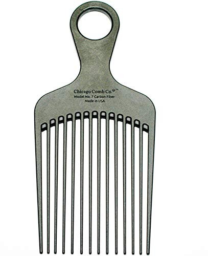 Chicago Comb Beard Comb Model n.7 Long teeth 15.2 cm Carbon Fiber, 1er Pack(1 x 200 g)